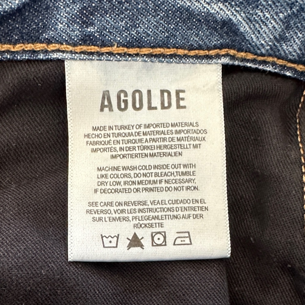 AGOLDE Minka Cargo Wide Leg High Rise Jeans Path Wash Size 29 - Picture 8 of 9